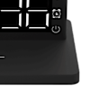 Miniatyrbild 7 av 8: N65 15W Multifunktionell Trådlös Laddare Bordslampa Väckarklocka 6 i 1 Snabbladdare för IOS för Huawei Svart
