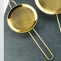 Miniatyrbillede 4 af 4: Fint Masket Si-sæt - 3 Dele Kobber Melsi, Rustfrit Stål Si, Matcha Te-si