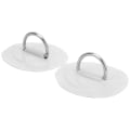Miniatyrbillede 4 af 8: 2 stk. oppustelig båd kajak D-ring pude patch PVC marine rustfrit stål fast spænde (hvid)