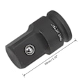 Miniatyrbillede 3 af 4: 1/2 tomme drev X 1 tomme slagtopadapter hun til han Cr-mo Otn