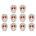 Miniatyrbilde 1 av 8: 10 stk DIY Skull Rivets Gotisk Stil Blanke Rhinestones Rustfrie Lær Håndverk Dekorasjoner for Å Lage Sko Klær Vesker