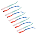 Miniatyrbilde 8 av 8: 10 stk fargerike hårforlengelser med klips - lange striper - farget hårstykke med klips - rosa gradient grønn og rød gradient blå