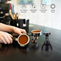 Miniatyrbillede 2 af 5: Espresso kaffefordeler i aluminium med 22 espressonåle 0,8 mm sort (51 mm)