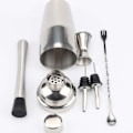 Miniatyrbillede 3 af 8: 6 stk. Bartender Kit Rustfrit Cocktail Shaker Blandingsstang Bar Værktøjssæt til Drik