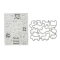 Miniatyrbilde 1 av 8: Klart stempelsett unikt hund- og saue-design transparent stempel preging skjærende dyse sett for DIY Scrapbook håndverk