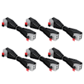 Miniatyrbillede 8 af 8: 10 par 12V han og hun DC strømstik adapter stik til tv-kamera sort og rød
