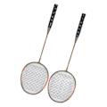 Miniatyrbild 4 av 8: 2 st badmintonsats set lätt järnlegering en bit badmintonracketar med förvaringsväska för nybörjare