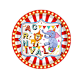 Miniatyrbild 2 av 3: Cirkus Karneval Födelsedagsfest Tillbehör Set för Djur Tema Dekorationer Servett 20st