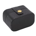 Miniatyrbild 7 av 8: Mini Ring Förvaringslåda PU Läder Liten Smyckeskrin Organizer Liten Resa Örhänge Väska Svart
