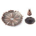 Miniatyrbillede 1 af 8: Kobber Røgelseskinne Plade Røgelse Bakke Lotus Flower Modeling Røgelse Brænder Holder