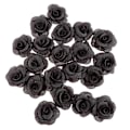 Miniatyrbild 1 av 5: 20 Stycken Silkesros Blomhuvud Knopp DIY Hantverk Bröllopsdekor Grå