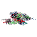 Miniatyrbillede 4 af 8: 100 stk. Fancy Paperclips Dyre Stil Assorterede Farver Dækket Tråd Søde Papirclips til Hjem Skole Kontor