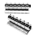 Miniatyrbilde 4 av 8: Mekanisk Counter Metal Manuell Clicker 4&#8209;Sifret Sammenhengende 6 Enheter Rustfritt stål Tally
