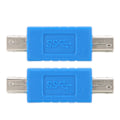 Miniatyrbild 2 av 8: USB3.0 Typ B Hane till 3.0 Typ B Hane Blå Superspeed Data Transmission Adapter Converter