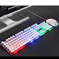 Miniatyrbild 3 av 7: Tangentbord Mus Combo Punk Retro Keycaps USB kabel Färgglad bakgrundsbelyst Slitstark ABS-tangentbord och mus för gaming Bärbar PC Vit Punk Set