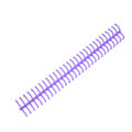 Miniatyrbillede 2 af 8: 10 stk. spiralryg spiral 130 ark kapacitet rygsøjle kam 30 huller 16mm diameter sæt kit lilla