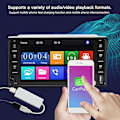 Pikkukuva 8 / 8: 7 tuuman auton MP5-multimediasoitin FM-stereoradio Bluetooth handsfree sopii Corollaan