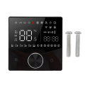 Miniatyrbild 1 av 8: Smart termostatvred med LCD-färgskärmspanel, digital termostat för basturum och golvvärme, svart