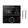 Miniatyrbillede 1 af 8: Smart termostat drejeknap design LCD farve display panel digital termostat til sauna rum gulvvarmesystem sort