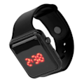 Miniatyrbillede 2 af 8: Sportur LED-skærm Quadrat Shape Baggrundslys Design Digitalt børneurt til fritidsaktiviteter Sort