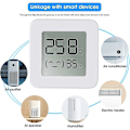 Miniatyrbild 2 av 4: Bluetooth Termometer Hygrometer, Mini Digital Termometer Hög Noggrannhet Digital Inomhus Hygrometer, Bluetooth Fuktighetstemperaturmätare för Hem O