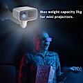 Pikkukuva 5 / 5: Mini - seinään asennettava projektoriteline, 3 kg kantavuus, alumiinia CCTV / CAM / projektori / web-kamera - 360° pyöritys (valkoinen)