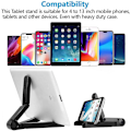 Miniatyrbilde 2 av 5: Justerbar nettbrettstativ for iPad, Samsung Galaxy, Kindle Fire - Rose