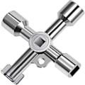 Miniatyrbilde 1 av 4: Gassnøkkel Målernøkkel Verktøynøkkel for Elektrisk Skapskap Åpningsnøkkel Sink Legering (1 stk, Sølv)
