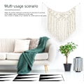 Miniatyrbild 2 av 5: Makramé Väggbonad, Vävd Tapet, Modern Chic Vävd Konst, Handgjord Heminredning, Pärlbroderad Väggdekor för Bröllop, Sovrum, Vardagsrum (100 x 96cm)