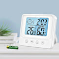 Miniatyrbild 1 av 5: Inomhus Termometer Hygrometer, Luftfuktighetssensor Inomhus Väderstation, Smart Bakgrundsbelysning, Klocka, Datum, / Omkopplingsbar, Hem Termometer Hygrometer Kontor