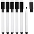 Miniatyrbillede 2 af 5: Whiteboard tusser, 20 stk. sorte små whiteboard markere med viskelæder, fin spids whiteboard tusser til børn