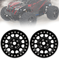 Pikkukuva 4 / 8: 4 kpl 2,2 tuuman metallilukko rengaspyörän napa raskaampi lisävaruste Rock Crawler 1/10 RC musta