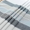 Miniatyrbillede 2 af 5: Rektangulær Dug Pletafvisende Vaskbar Bomuld Linned Borddug Broderet Kvaster Bordduge til Køkken Spisebord Buffet Dekoration (Grå