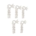 Miniatyrbillede 5 af 8: 5 stk. broderede patches skinnende krone dronning form DIY sy patches til tøj dekoration