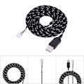 Pikkukuva 6 / 6: 2,2 metrin USB kaapelin johtolinjan vaihto Steelseries kana -hiirelle Black+White