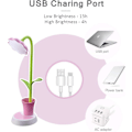 Miniatyrbilde 4 av 5: Barnelampe, LED Skrivebordslampe Bordlampe USB Oppladbar Dimbar Barnelampe Berøringsfølsom