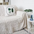 Miniatyrbild 4 av 5: Sofföverdrag Sängöverkast Stolsöverdrag Reseöverdrag Dekorativt överdrag Sofföverkast 230 x 250 cm (vit)