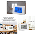 Miniatyrbillede 4 af 5: Trådløs vejrstation - Indendørs og udendørs termometer hygrometer med udendørs sensor - LCD-skærm - Digital temperatur- og fugtighedsmåler - Baggrundsbelysning