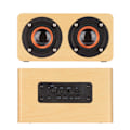 Miniatyrbillede 3 af 8: Trådløs Bluetooth-højttaler Retro Subwoofer Bærbar computerhøjttaler med mikrofon til stationær computer TV Gul træstruktur