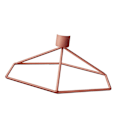 Miniatyrbild 5 av 5: 3D Geometrisk Ljushållare Metalltrådsram Avsmalnande Ljusstake Roséguldfärgad