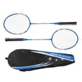 LEIJIAER Badmintonracketset för 2 spelare, järnlegering, professionell träningsutrustning, blå