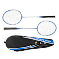 Miniatyrbild 1 av 8: LEIJIAER Badminton Racket Set för 2 spelare Järnlegering Professionell Träningsutrustning Ersättningsutrustning Blå