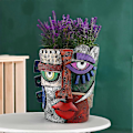 Miniatyrbild 2 av 5: Abstrakt Ansikte Kruka Blomvas Ornament Display Pennhållare Planteringskärl