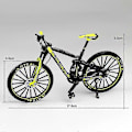 Miniatyrbillede 2 af 4: Mini 1:10 Legering Cykel Skala Model Desktop Simulation Ornament Finger Mountainbikes Legetøj Grøn