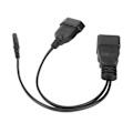 Miniatyrbild 6 av 8: IEC320 C20 till IEC320 C7 EU-kontakt hona Y-splitteradapterkabel för professionell dator HDTV