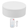 Miniatyrbild 1 av 8: Roterande displaystativ Vit Plug in Fjärrkontroll Lastkapacitet 3kg Automatisk roterande stativ för produkter Diameter 13cm / 5.1in