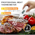 Miniatyrbild 3 av 5: Digital stektermometer, snabb stektermometer med lång sond och LCD-display för mjölk, vin, BBQ och varmvatten