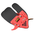 Miniatyrbillede 7 af 8: Bueskydning Finger Tab Kohud Aluminiumlegering Bueskydning Finger Guard Beskytter Skydning Praksis Udstyr til Recurve Jagt Buer Rød og Sort L