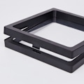 Miniatyrbillede 4 af 8: 10 stk. 3D flydende ramme display case fritstående flydende smykkeopbevaringskasse til mønter mineraler ure 3,54x3,54in sort