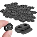 Miniatyrbilde 4 av 8: 300 stk. dobbelthulls fjær snorlåser grise nese form nylon spenne stopper feste